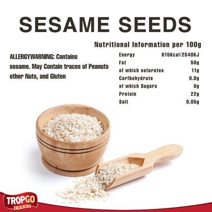 Tropgo Sesame Seeds - White Sesame Seeds - Packed Fresh Sesame Seed