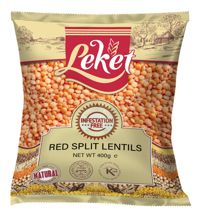 Leket Red Split Lentils 400g - Premium Quality Legumes for Healthy Cooking and Dining