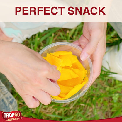 Tropgo Soft Dried Mango Slices - 120g Resealable Bag, Natural Soft Mango Sweets - Parent