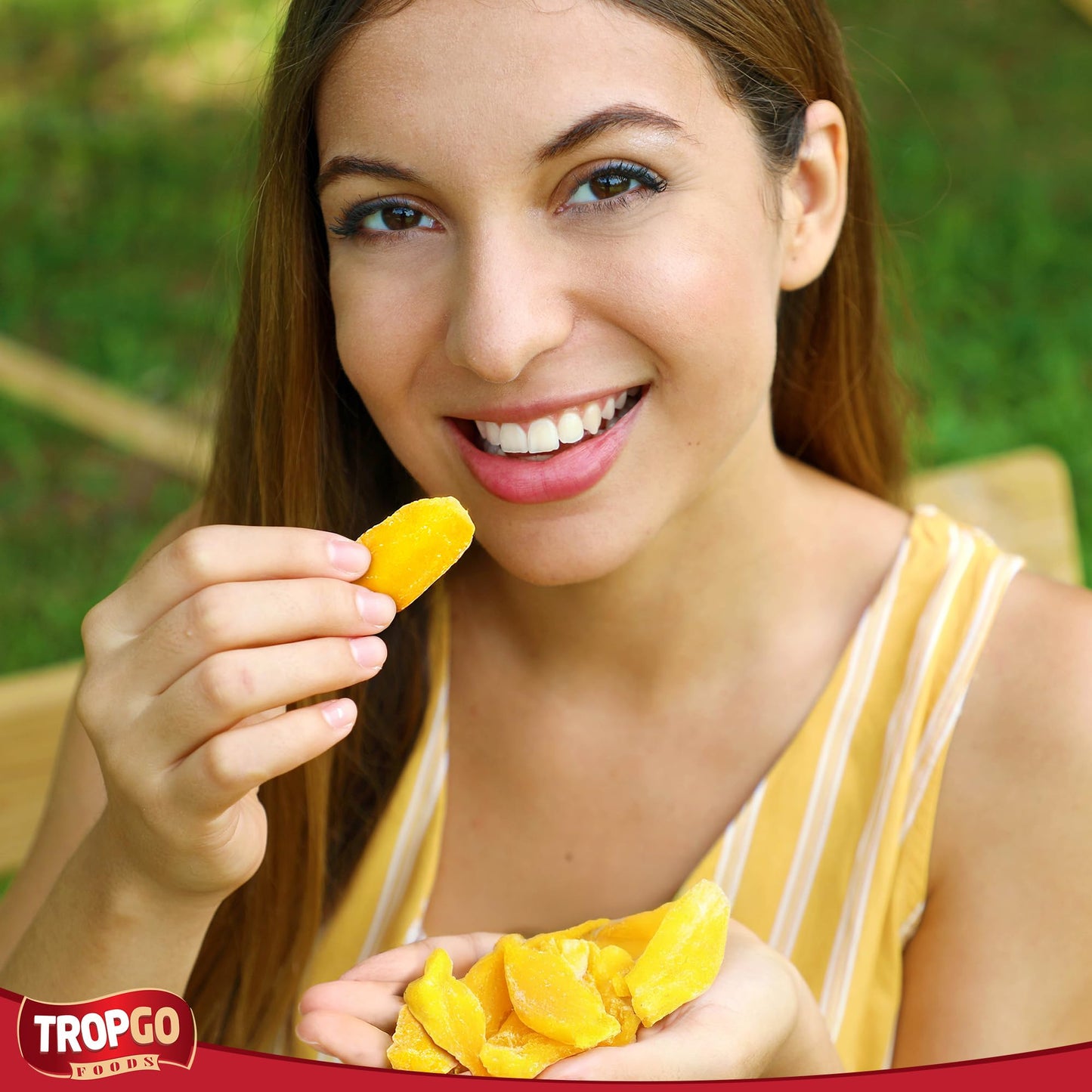 Tropgo Soft Dried Mango Slices - 120g Resealable Bag, Natural Soft Mango Sweets - Parent