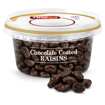 Tropgo Chocolate Raisins 150gm Chocolate Tub - Non-GMO Raisins Coated in Dark Chocolates - Ready-to-Eat Choco Snacks