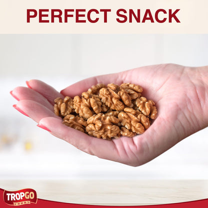 Tropgo Premium Walnuts - 600g - Raw Jumbo Walnuts - Natural Sprouted Walnut - Packed Fresh Premium Quality Nuts - Healthy for The Heart, High in Fibre & Minerals - Perfect for Snacking
