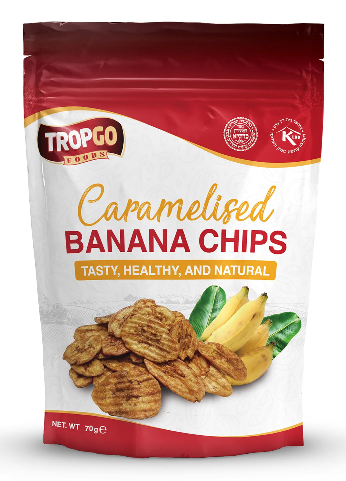 Tropgo Caramelised Banana Chips – Dried Fruit in a Resealable Bag - Parent