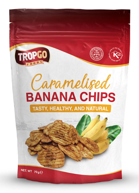 Tropgo Caramelised Banana Chips – Dried Fruit in a Resealable Bag - Parent