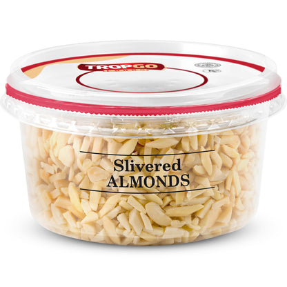 Tropgo Slivered Raw Almonds - Fresh Chopped Almond Nuts in a Resealable and Recyclable Tub - Parent