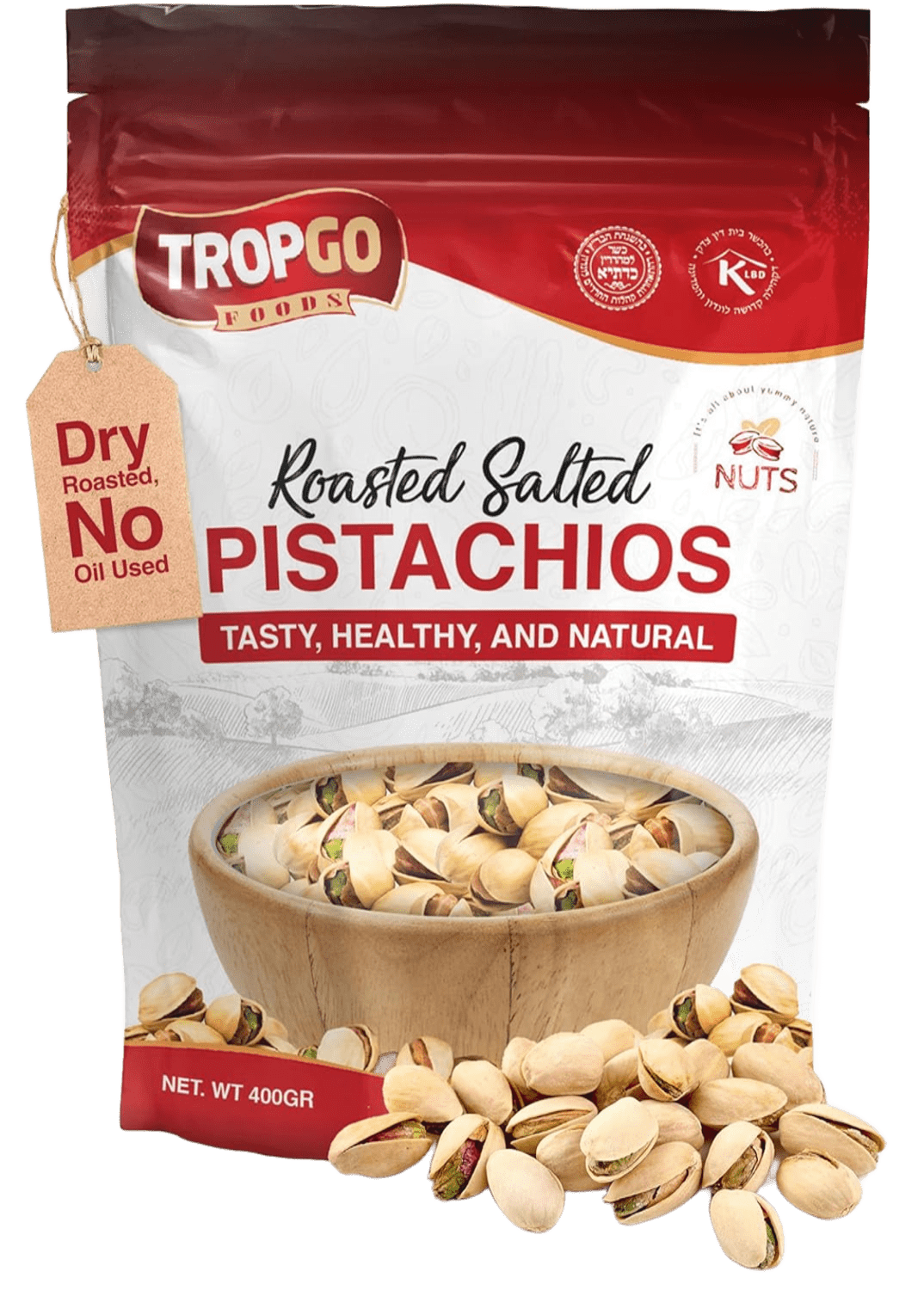 Roasted Salted Pistachios 400g (Large Bag)