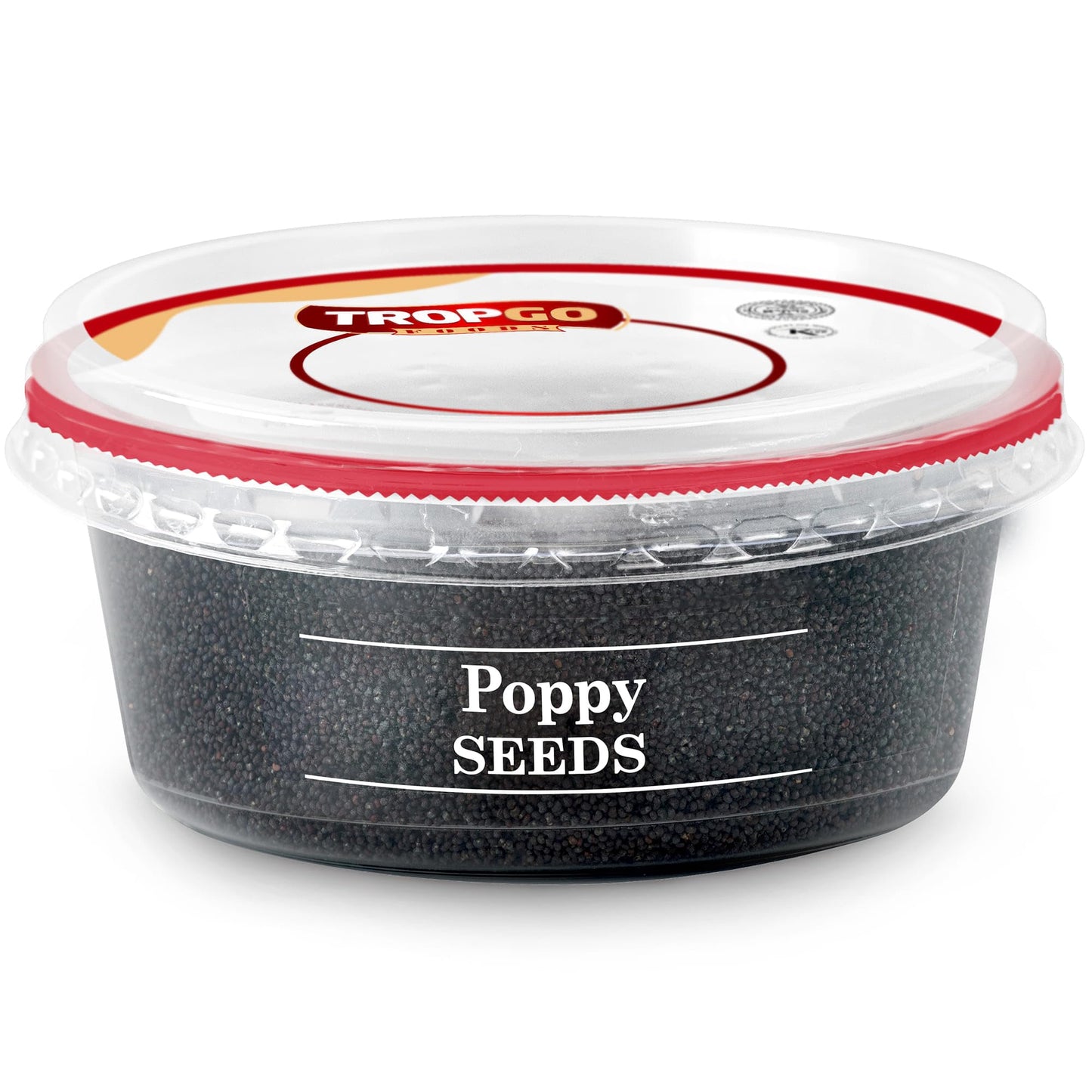 Tropgo Poppy Seeds 200g - Non-GMO, in Resealable and Recyclable Tub - Parent