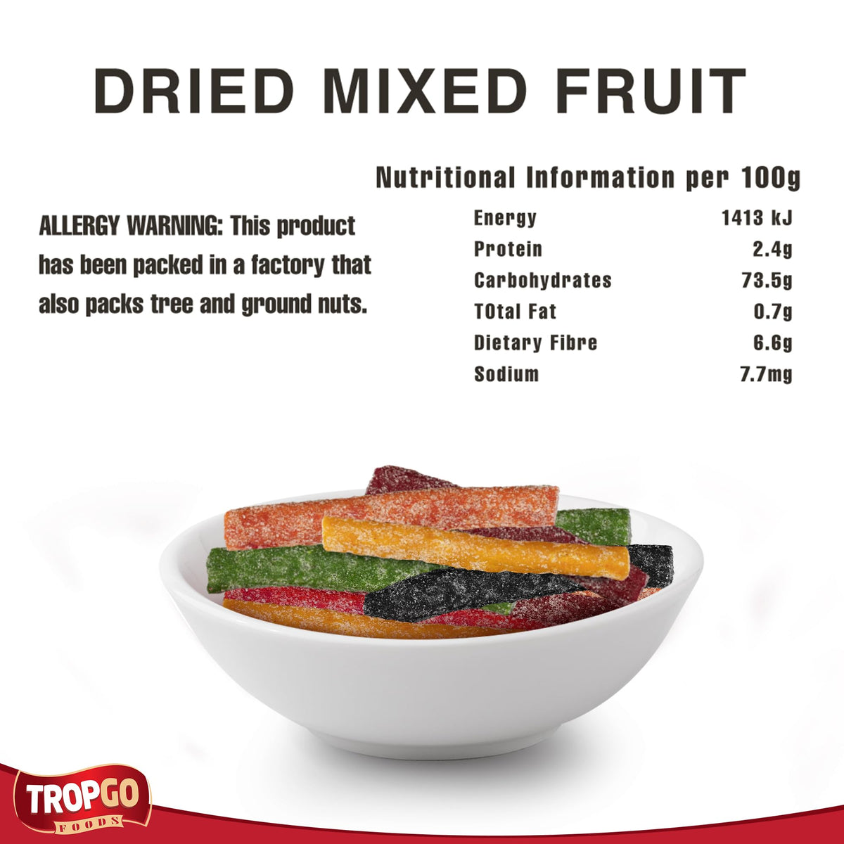 Tropgo Fruity Chewy Mini Sticks - Pack of 2 | Sugar-Coated Fruit-Flavoured Snack | Peach, Passion Fruit, Kiwi, Blueberry, Strawberry & Raspberry | 120g