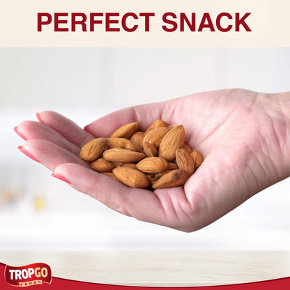Tropgo Raw Almonds 1kg – Whole Natural Non-GMO Unsalted Nuts for Snacking, Baking and Cooking - Delicious, Plant-Based Protein - Almond Nuts in Resealable Bag
