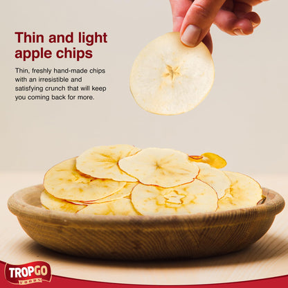 Tropgo - Belgium Apple Chips - 100% Fruit - Natural Healthy Snack - Fresh Red Apple Crisps 35gr - Recyclable Tin Fresh Lock Seal