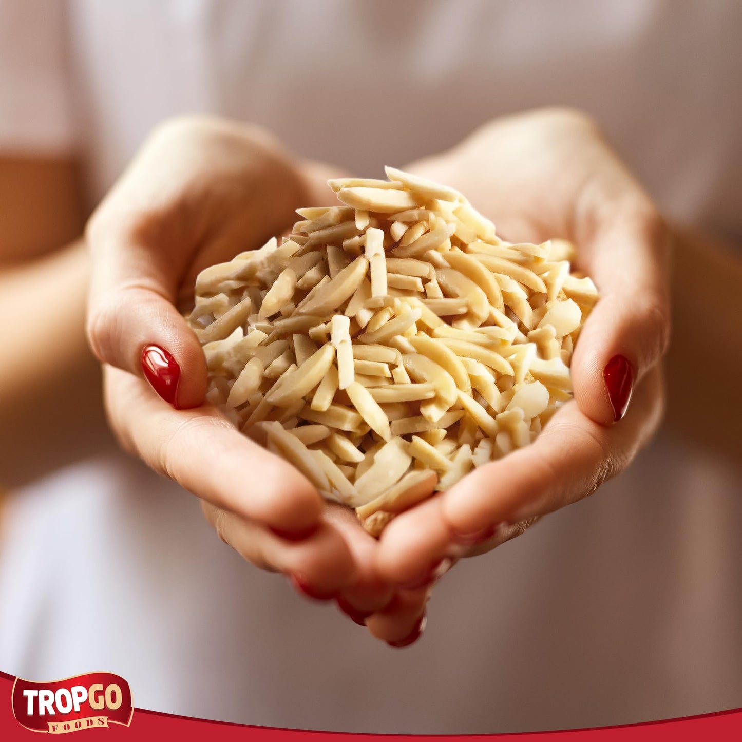 Tropgo Slivered Raw Almonds - Fresh Chopped Almond Nuts in a Resealable and Recyclable Tub - Parent