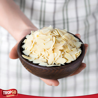 Tropgo Flaked Almonds - Finely Sliced Almond Nuts in a Resealable and Recyclable Tub - Parent