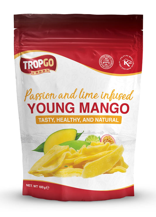 Tropgo Young Mango Infused Passion Fruit & Lime Tropical Dried Fruit Snack - Parent