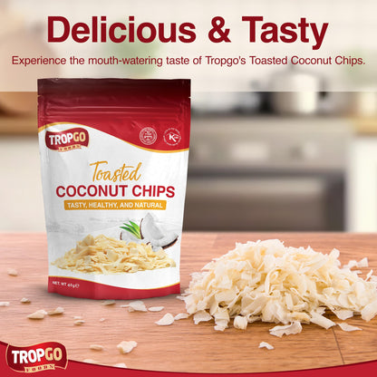 Tropgo Toasted Coconut Chips Lightly Sweetened Toasted Coconut Flakes - Parent