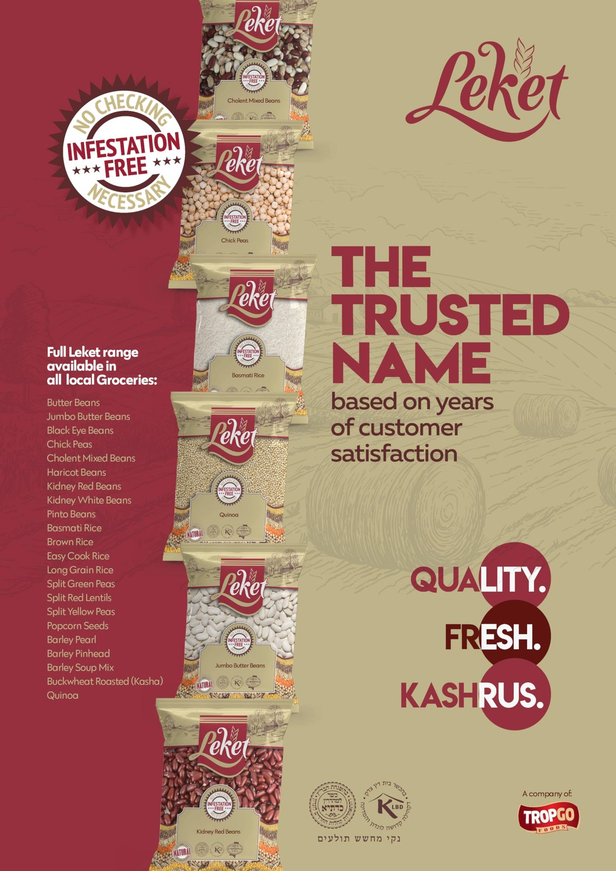 Leket Red Split Lentils 400g - Premium Quality Legumes for Healthy Cooking and Dining