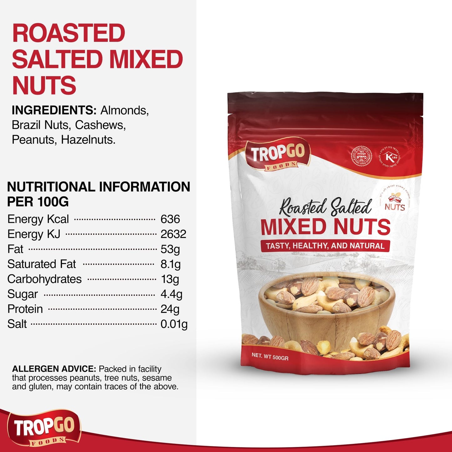 Roasted Salted Mixed Nuts Parent 500g