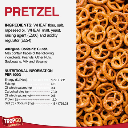 Salysol Pretzel Crisps 25g, 10 Pack - Crunchy Salted Pretzels in Mini Cans - On-the-Go Travel Savoury Snacks for Kids and Adults - Snack Pretzel for Sharing & Snacking Anytime