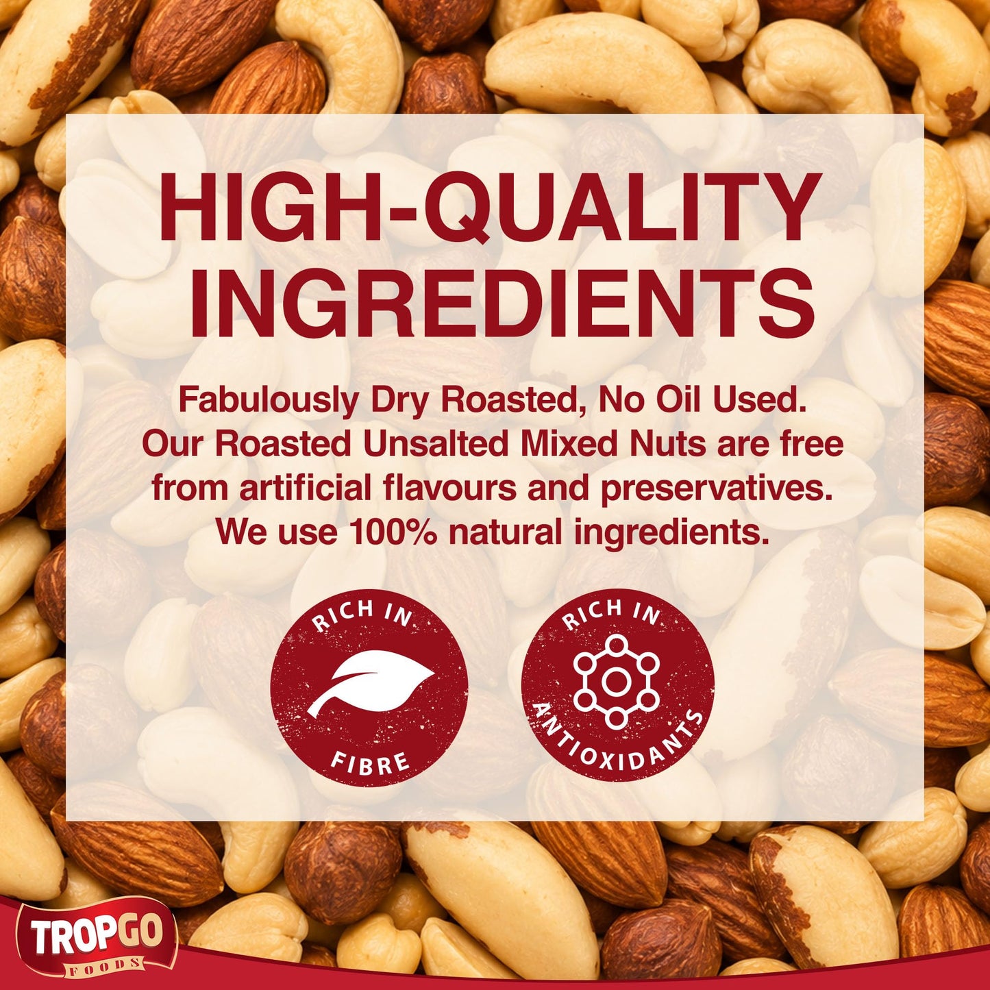 Roasted Unsalted Mixed Nuts 190g Parent