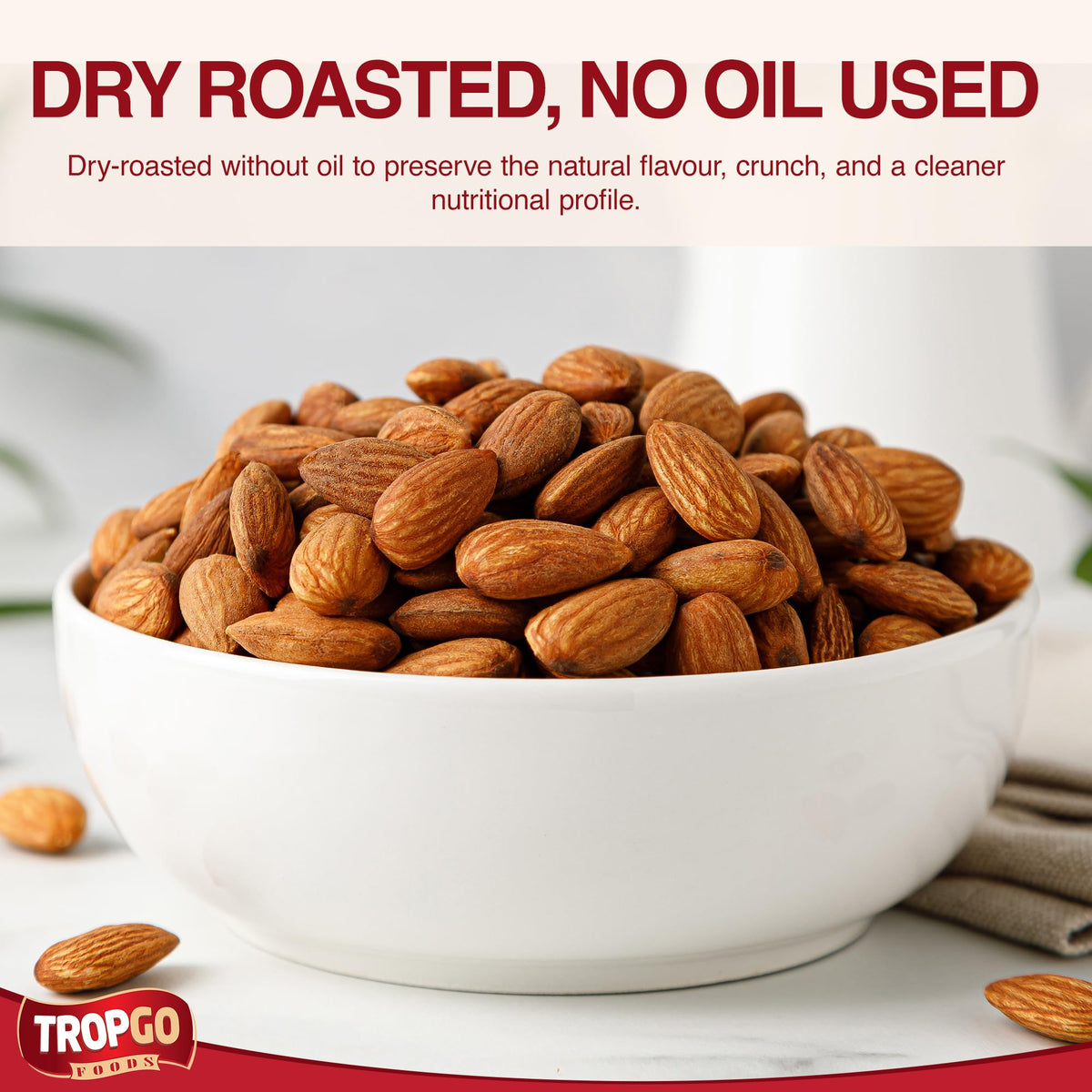 Roasted Unsalted Almonds 180g Parent