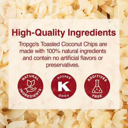 Tropgo Toasted Coconut Chips Lightly Sweetened Toasted Coconut Flakes - Parent