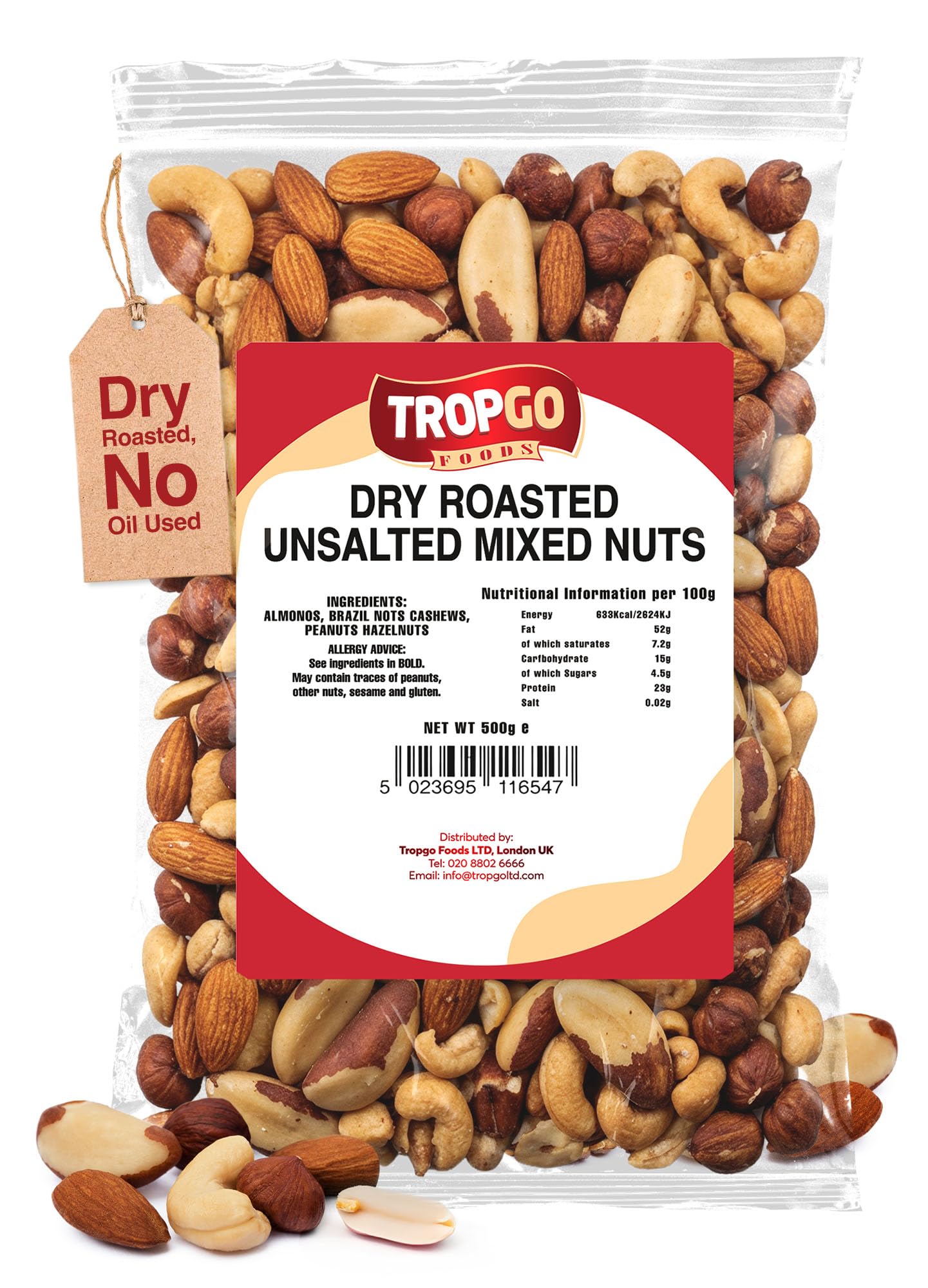 Unsalted Mixed Nuts Parent 500g