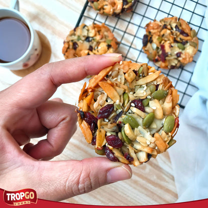 Tropgo Omega Mix 200g - Premium Nuts, Seeds, and Dried Fruit in Resealable and Recyclable Tub - Parent