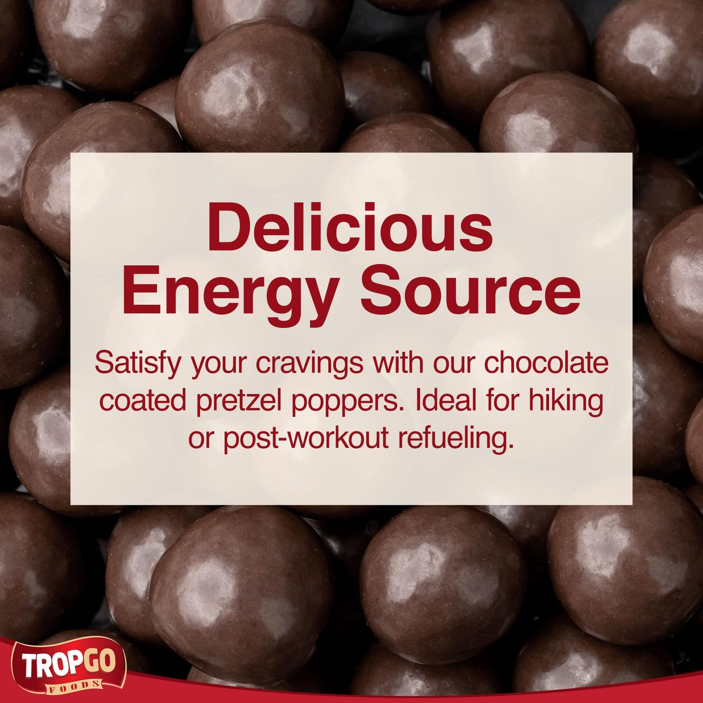 Tropgo Chocolate Coated Pretzel Poppers 150gm Chocolate Tub - Non-GMO Pretzels Coated in Chocolates - Ready-to-Eat Choco Snacks