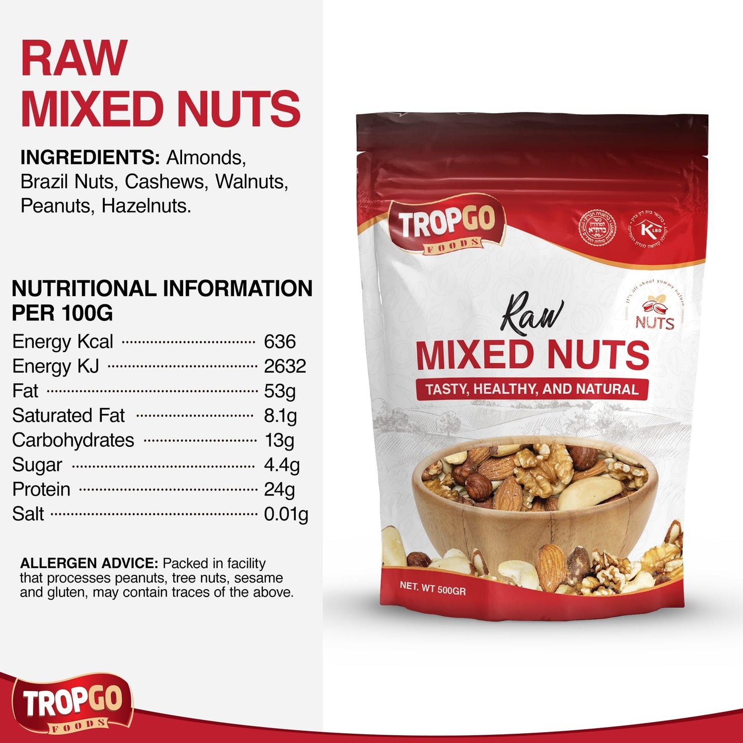 Raw Mixed Nuts Parent 500g