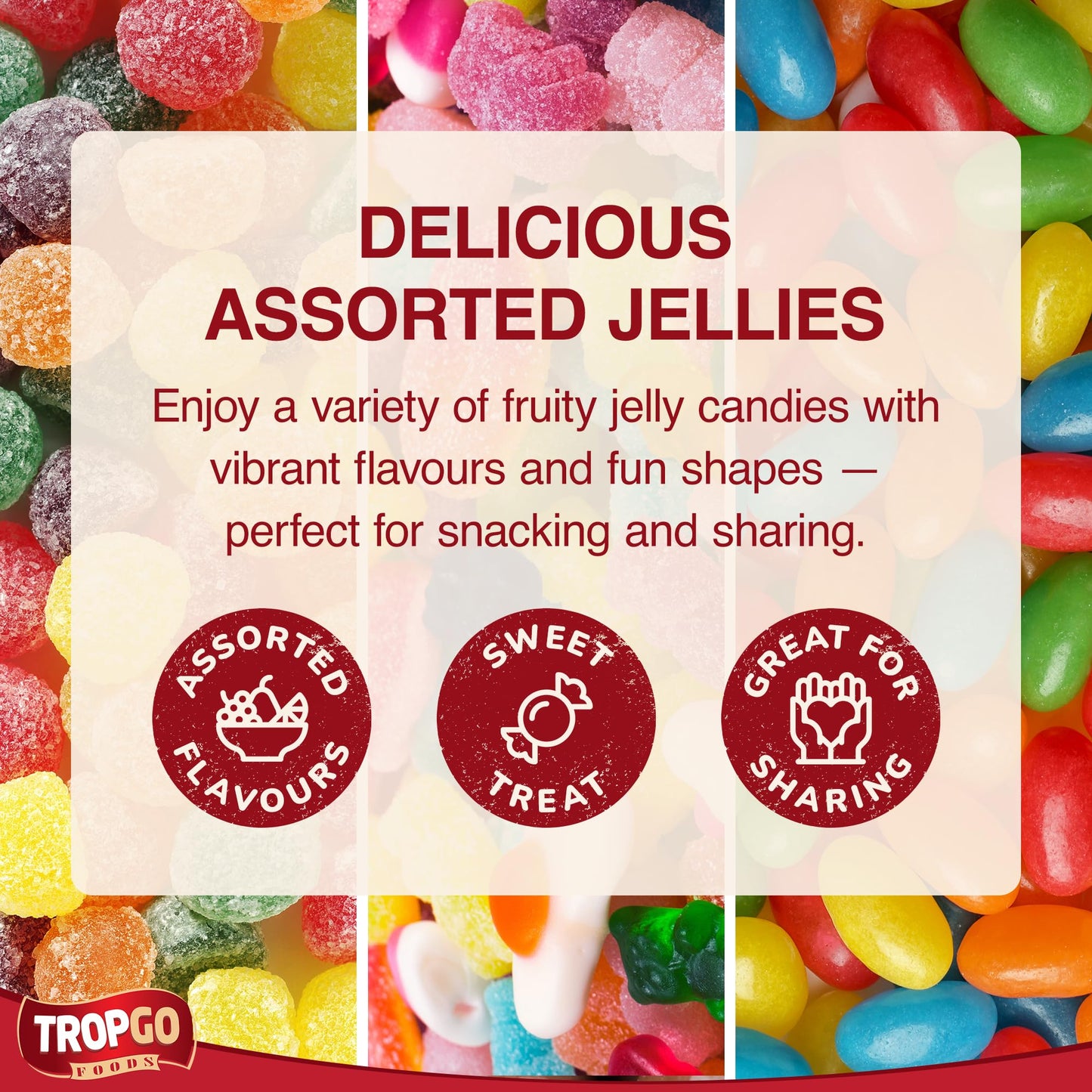 Salysol Jelly Sweets Candies 10 Pack Gift Set – Fruity Chewy Sweets Selection with Jelly Beans, Mix & Candy in Convenient Tins - Made for Sharing, Parties, Celebrations, Treat & Hampers