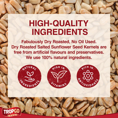 Tropgo Roasted Salted Sunflower Seed Kernels 125g Tub - Parent