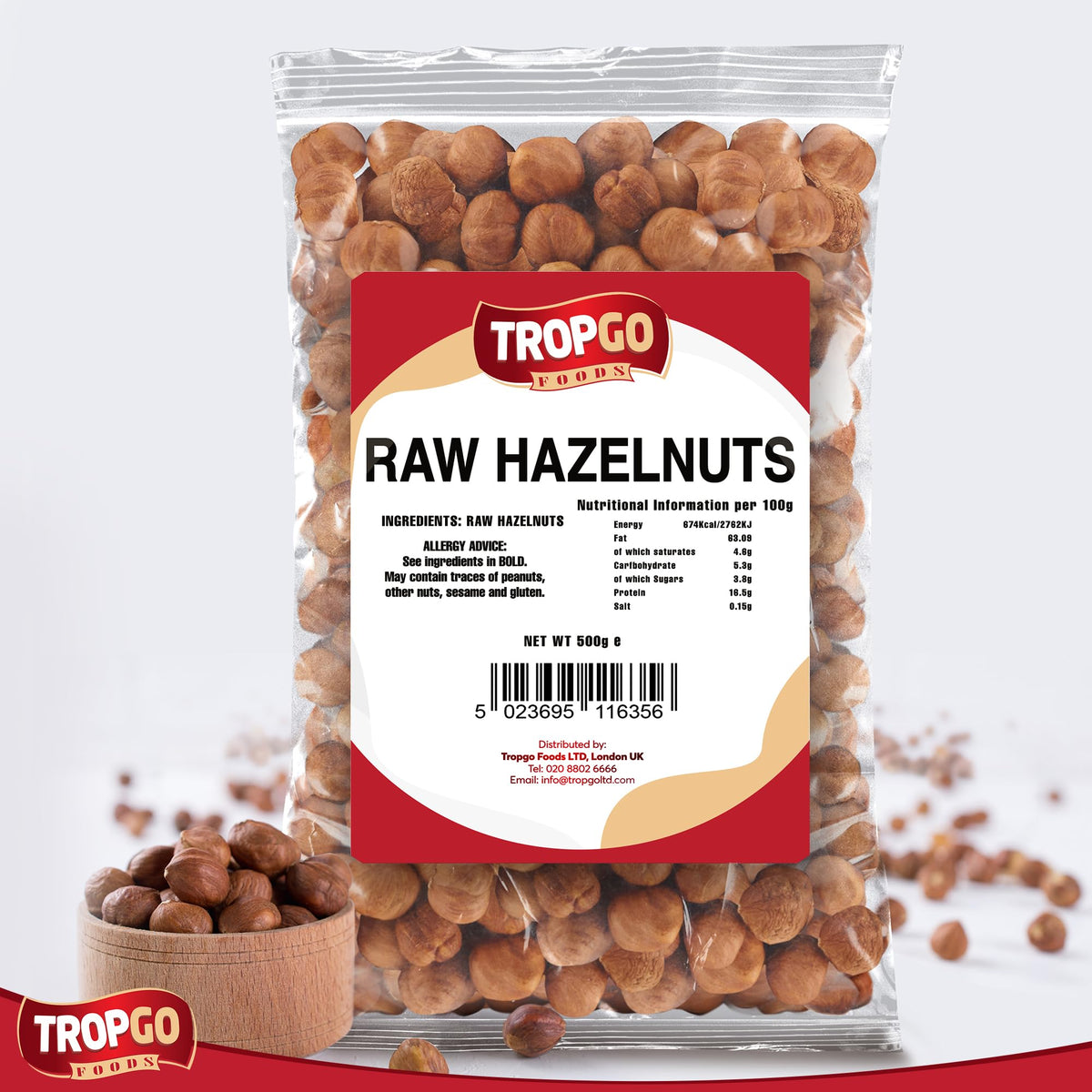 Raw Hazelnuts Parent 500g