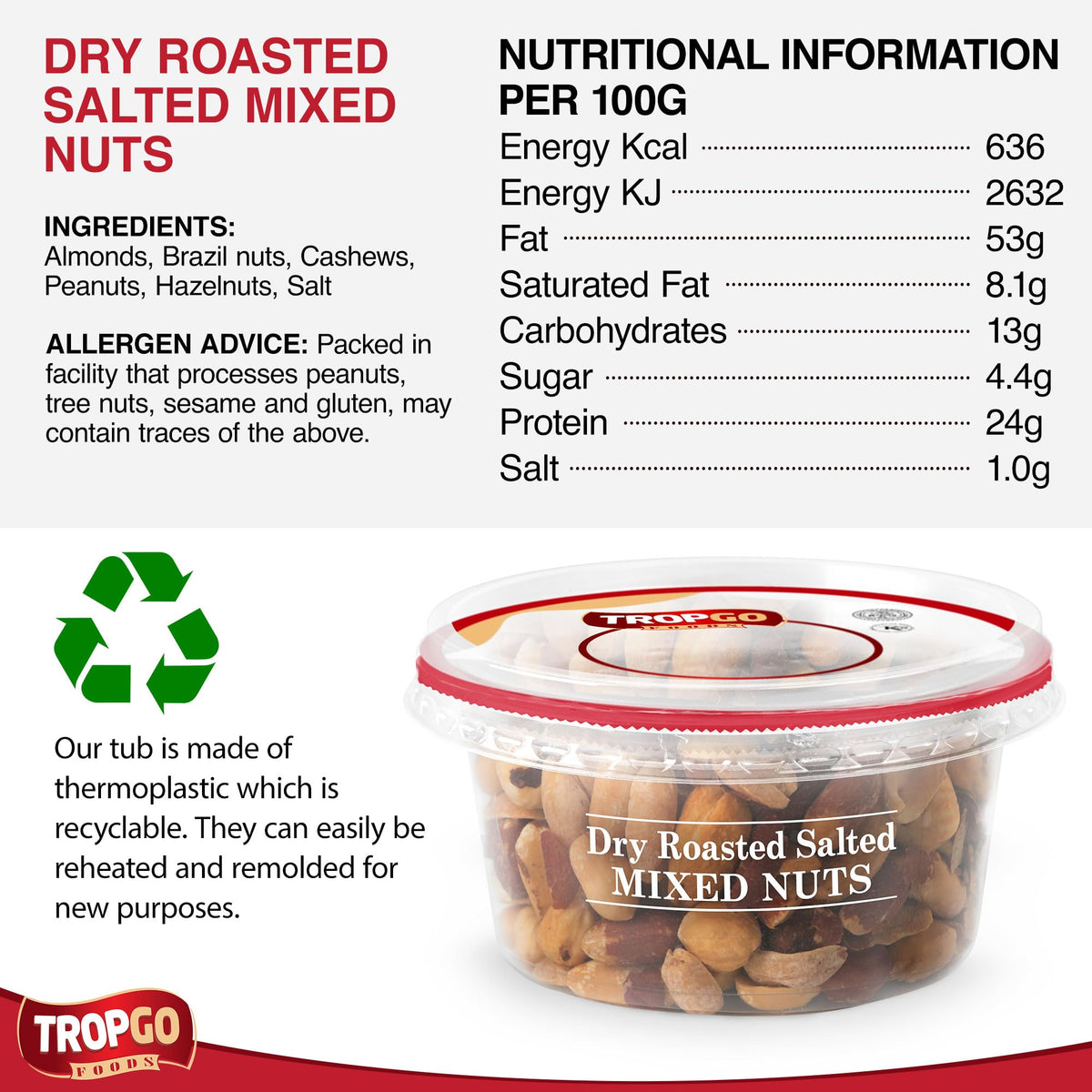 Roasted Salted Mixed Nuts Parent 190g