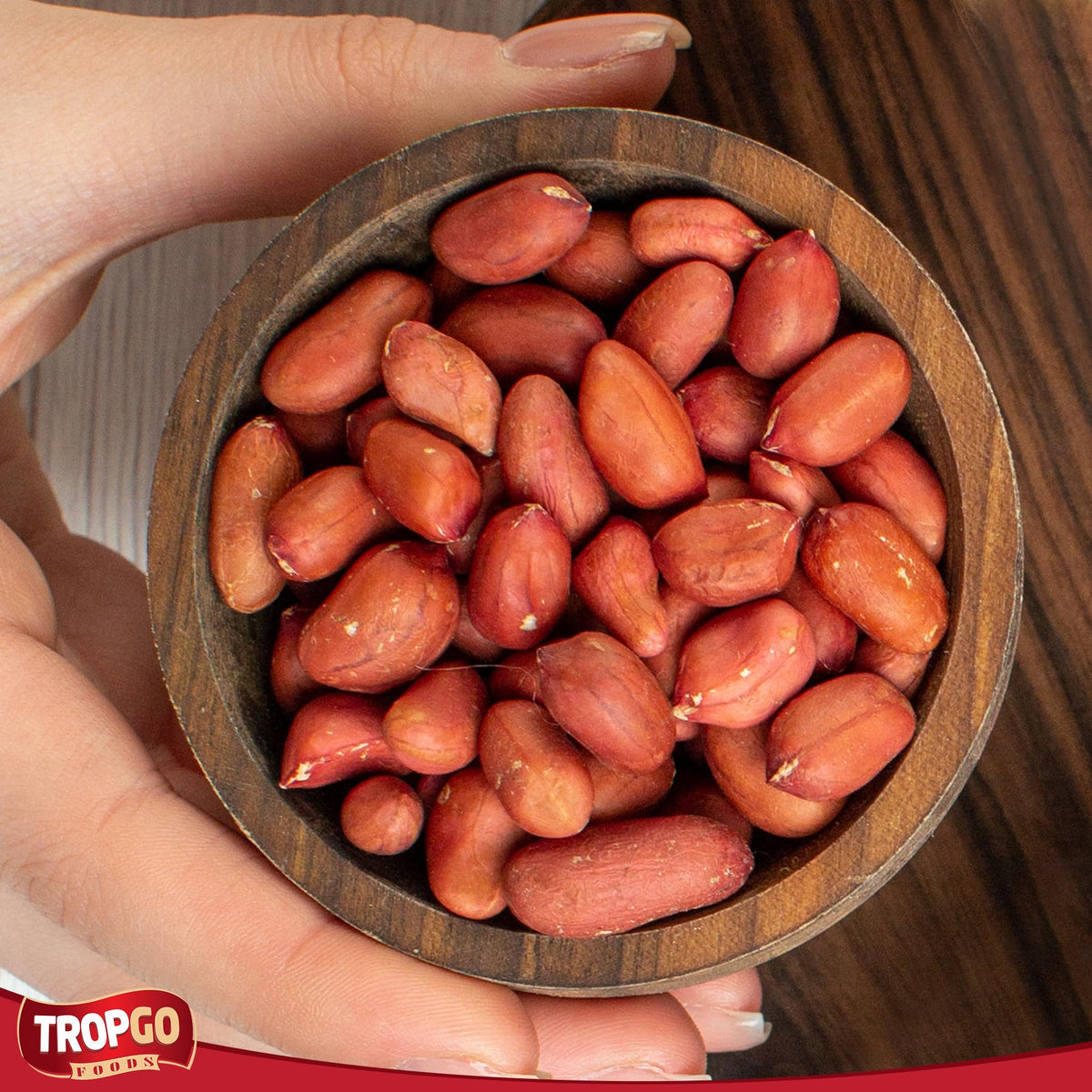 Tropgo Roasted Unsalted Peanuts 200g Tub - Peanuts in Resealable and Recyclable Tub - Parent