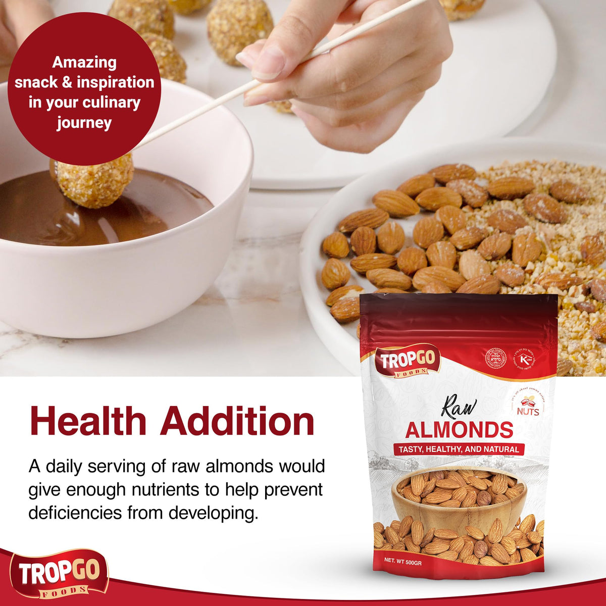 Raw Whole Almonds Parent 500g