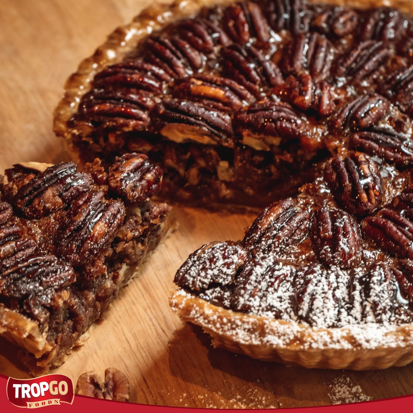 Tropgo Caramelised Pecans 100g Resealable Bag – Crunchy Glazed Nuts with Sweet Golden Coating – Pecan Nuts for Snacking, Baking & Salad Topping - Gifting Choice for Hampers or Celebrations