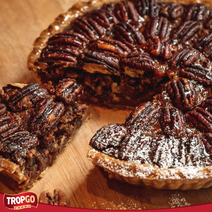 Tropgo Caramelised Pecans 100g Resealable Bag – Crunchy Glazed Nuts with Sweet Golden Coating – Pecan Nuts for Snacking, Baking & Salad Topping - Gifting Choice for Hampers or Celebrations
