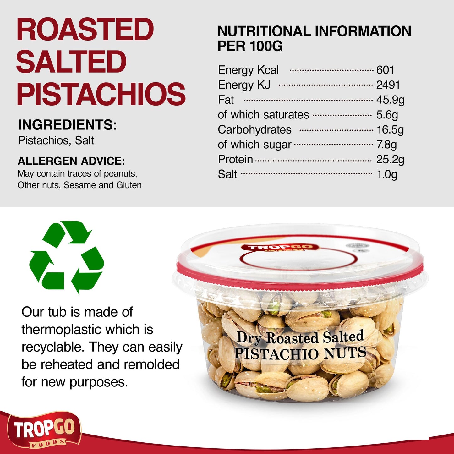 Roasted Salted Pistachios 180g Parent