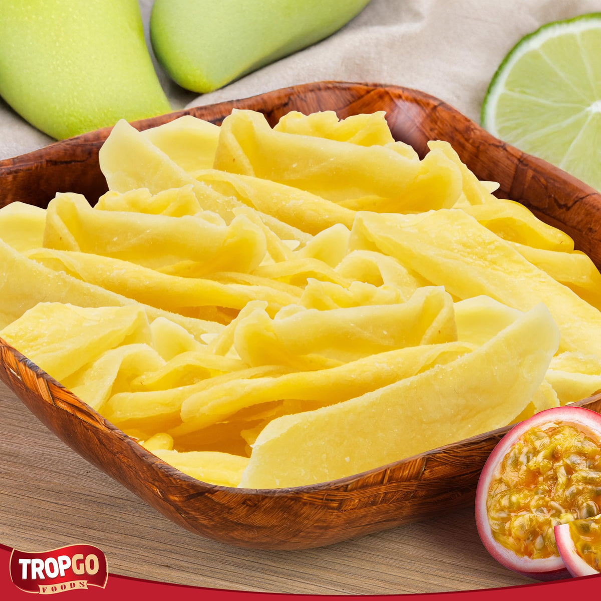 Tropgo Young Mango Infused Passion Fruit & Lime Tropical Dried Fruit Snack - Parent