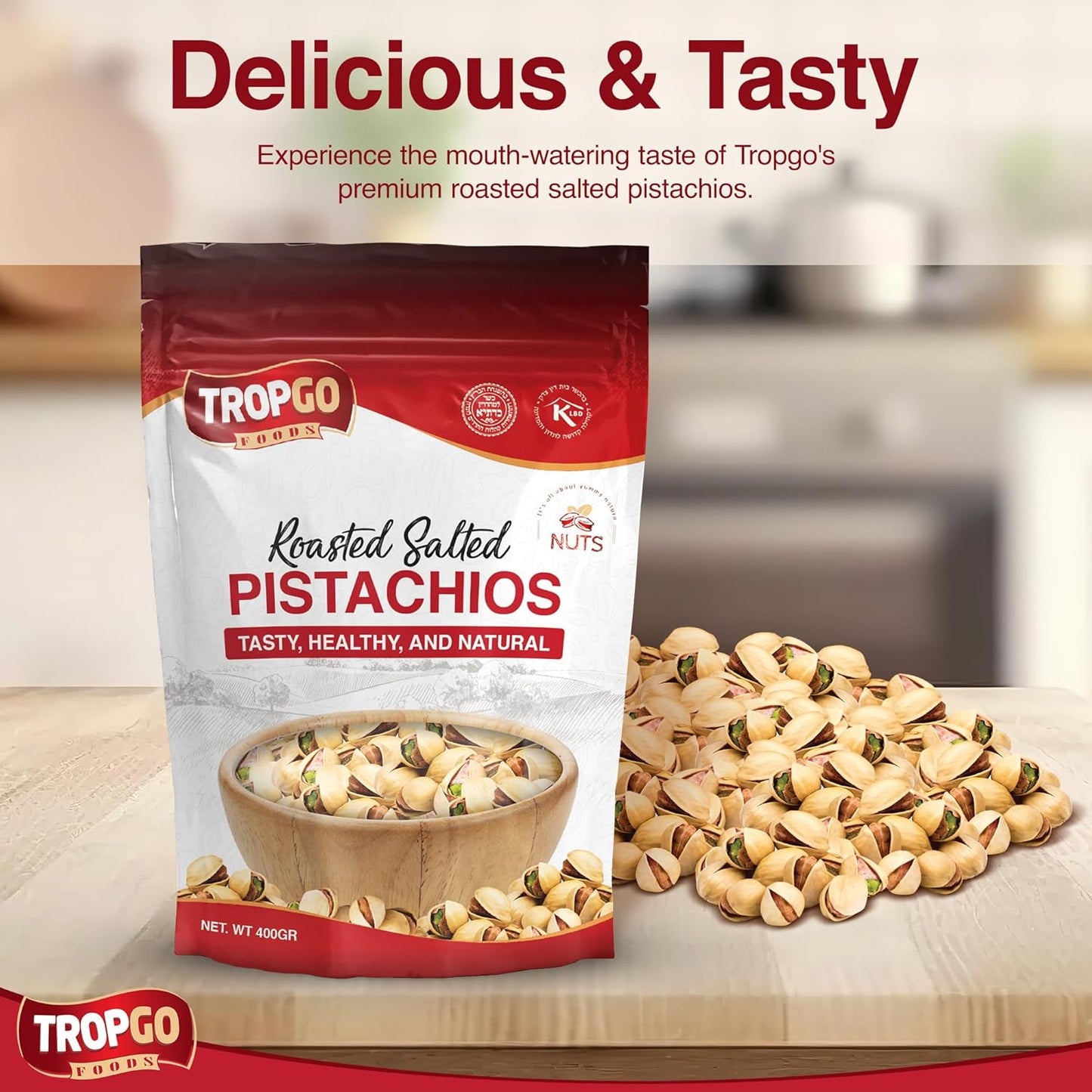 Roasted Salted Pistachios 400g (Large Bag)