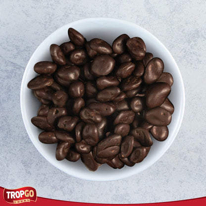 Tropgo Chocolate Cranberries 150gm Chocolate Tub - Non-GMO Cranberries Coated in Dark Chocolates - Ready-to-Eat Choco Snacks