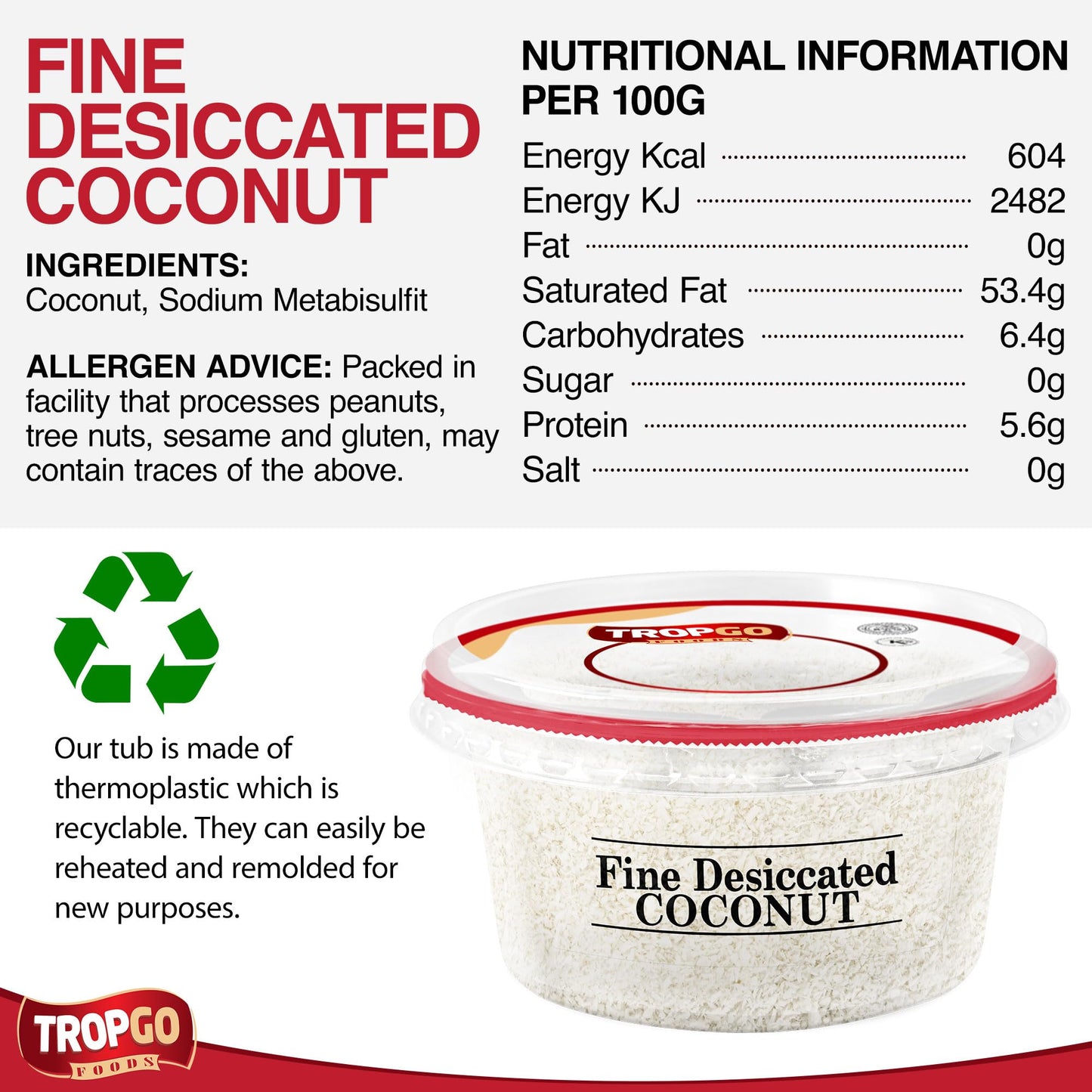 Fine Desiccated Coconut 125g Parent