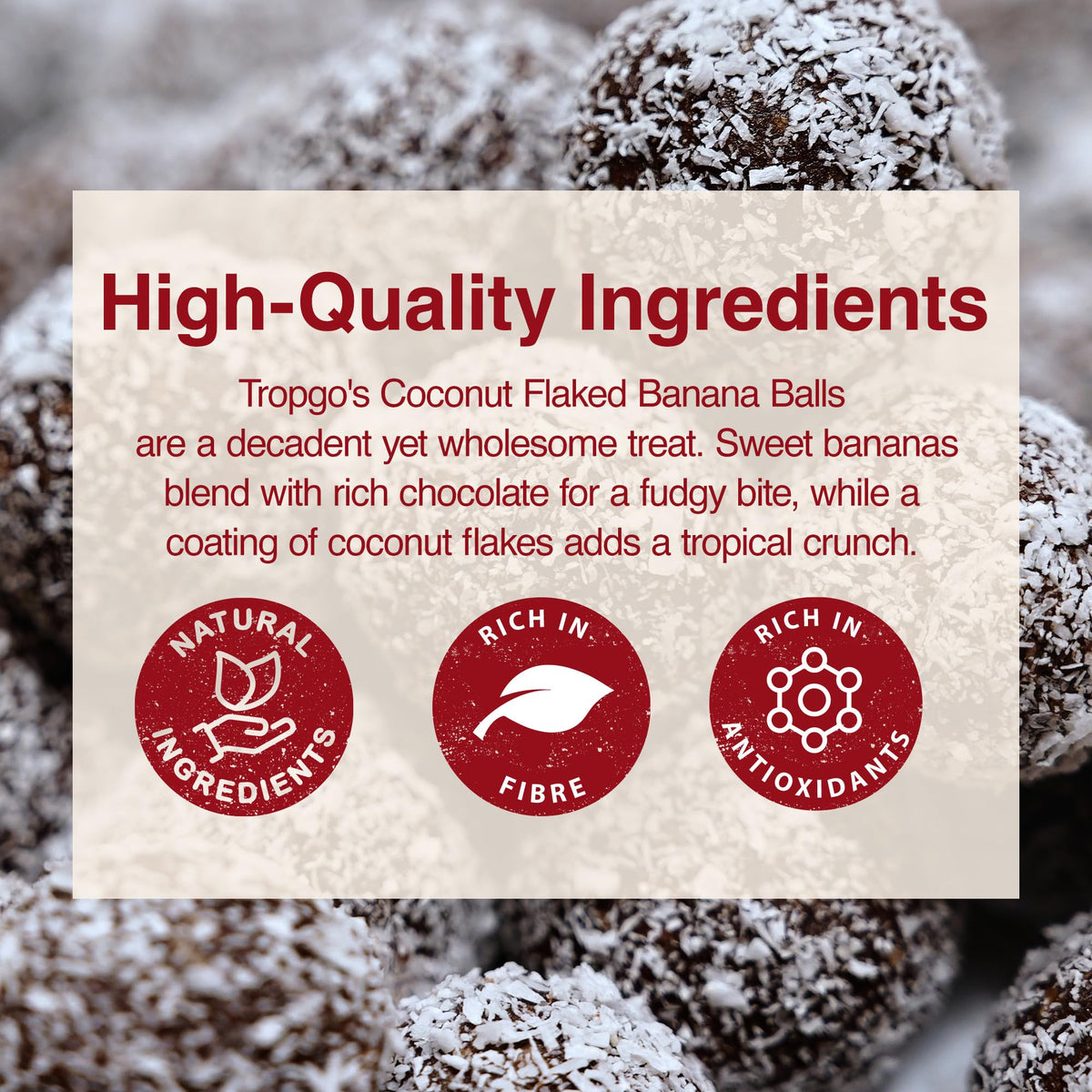 Tropgo Banana Balls with Coconut Flakes 12pcs – Made from Dried Banana, Coconut Milk, and Natural Ingredients - Parent