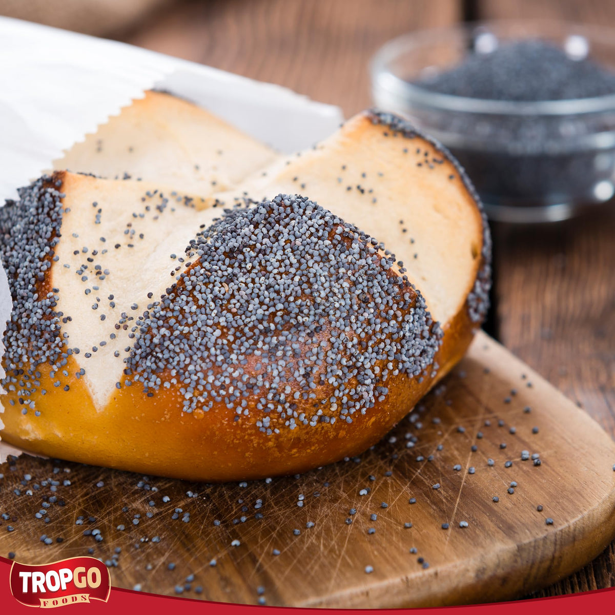 Tropgo Poppy Seeds 200g - Non-GMO, in Resealable and Recyclable Tub - Parent