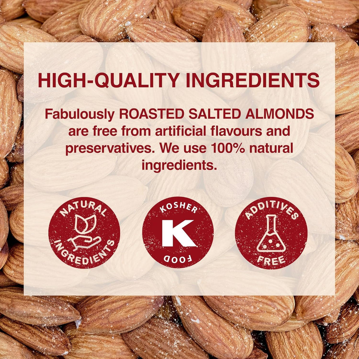 Tropgo Roasted Salted Almonds 5kg Bulk Pack – Premium Whole Almonds – Fresh, Crunchy, Lightly Salted – Ideal for Snacking, Baking, Cooking & Foodservice