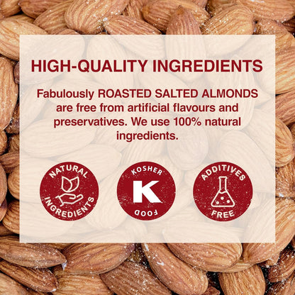 Tropgo Roasted Salted Almonds 5kg Bulk Pack – Premium Whole Almonds – Fresh, Crunchy, Lightly Salted – Ideal for Snacking, Baking, Cooking & Foodservice