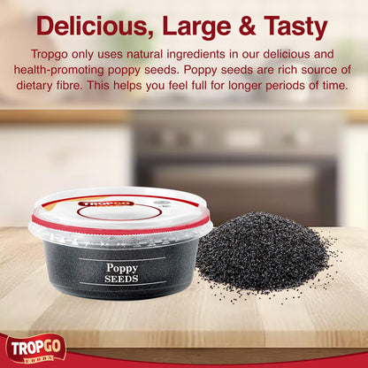 Tropgo Poppy Seeds 200g - Non-GMO, in Resealable and Recyclable Tub - Parent