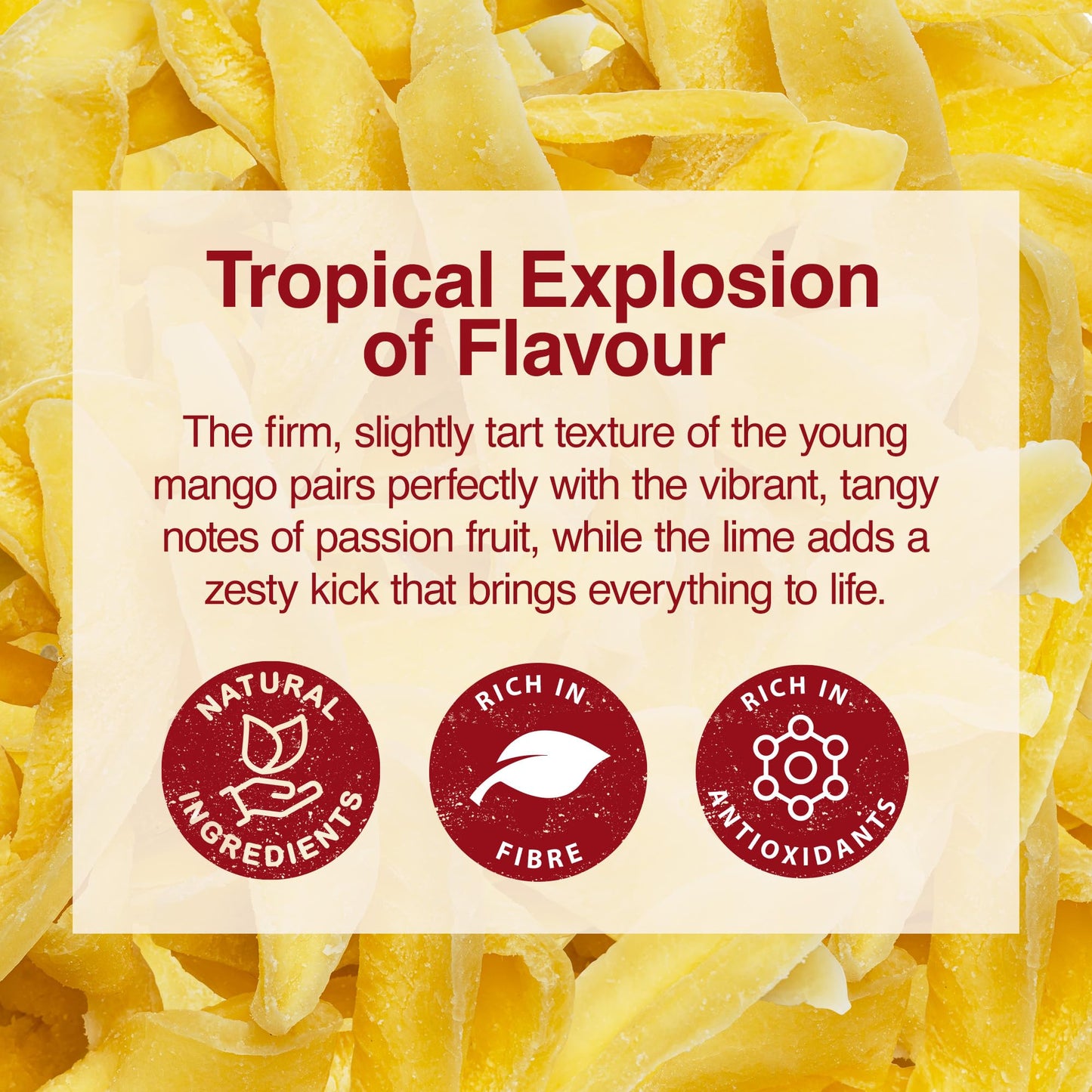 Tropgo Young Mango Infused Passion Fruit & Lime Tropical Dried Fruit Snack - Parent