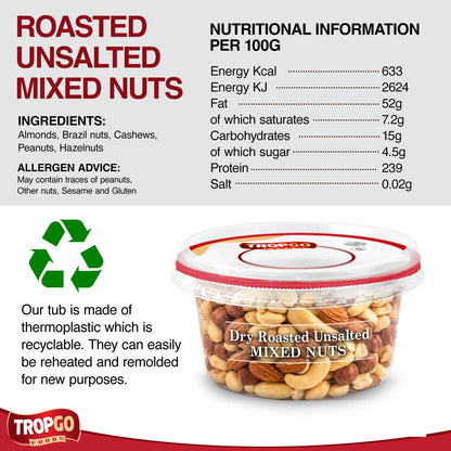 Roasted Unsalted Mixed Nuts 190g Parent