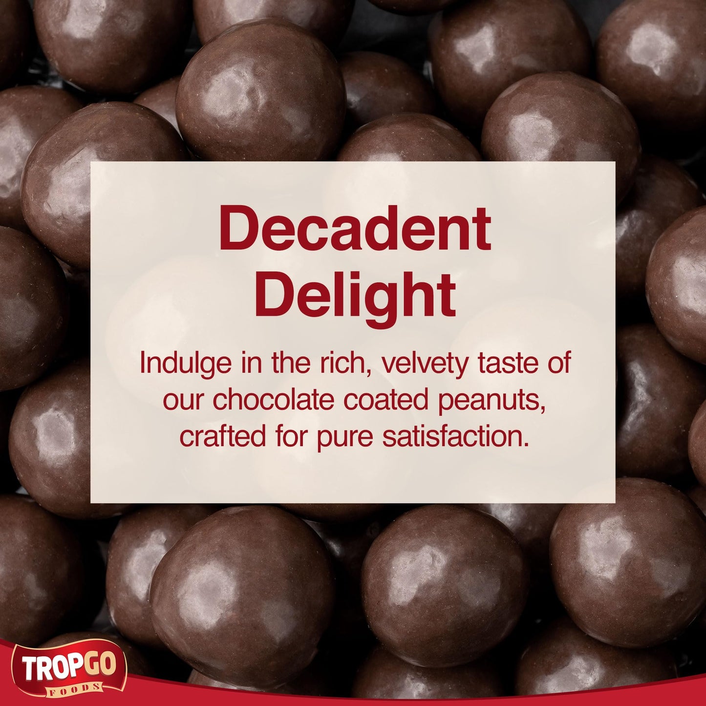 Tropgo Chocolate Peanuts 150g Chocolate Tub - Non-GMO Peanuts Coated in Dark Chocolates - Ready-to-Eat Choco Snacks