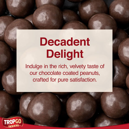 Tropgo Chocolate Peanuts 150g Chocolate Tub - Non-GMO Peanuts Coated in Dark Chocolates - Ready-to-Eat Choco Snacks